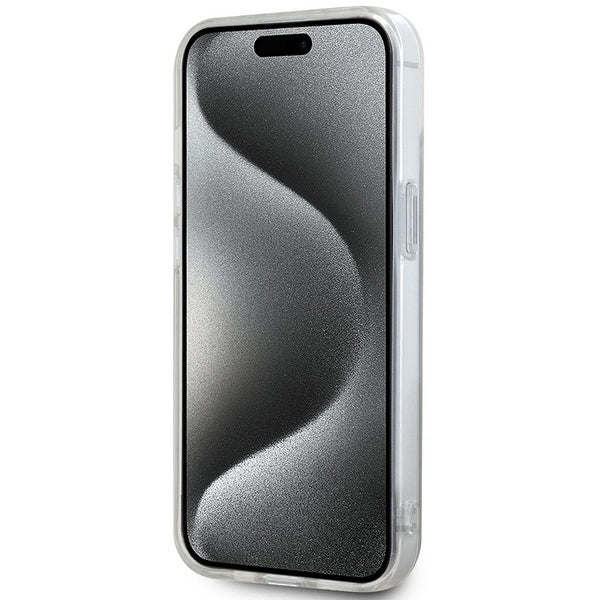 DKNY IML Checkered Mono Pattern & Printed Stripes MagSafe Case for iPhone 15 Plus / 14 Plus - Beige