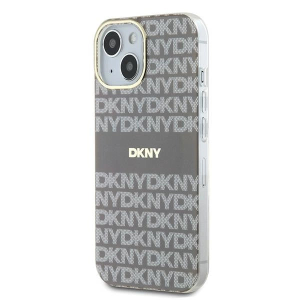 DKNY IML Mono & Stripe MagSafe-kasse til iPhone 15 / 14 / 13 - beige