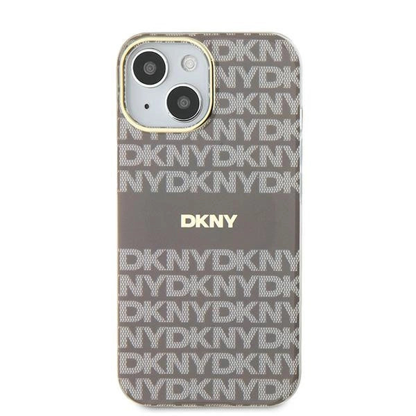 DKNY IML Mono & Stripe MagSafe-kasse til iPhone 15 / 14 / 13 - beige