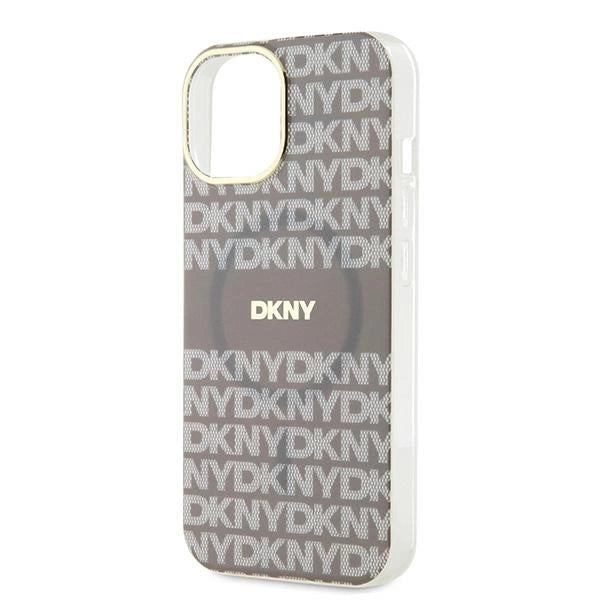 DKNY IML Mono & Stripe MagSafe-kasse til iPhone 15 / 14 / 13 - beige