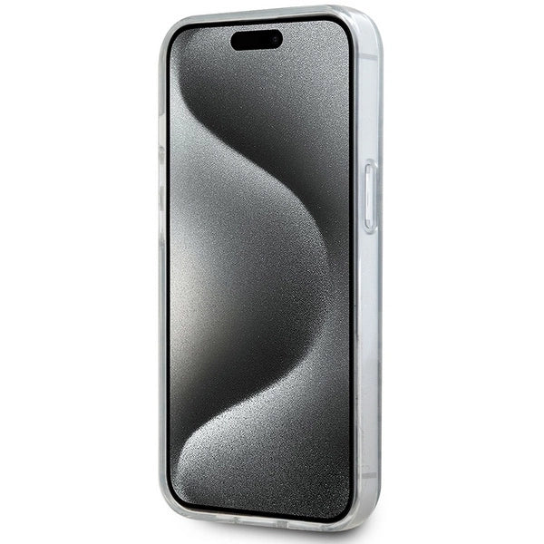 DKNY IML Mono & Stripe MagSafe Case for iPhone 15/14/13 - Black