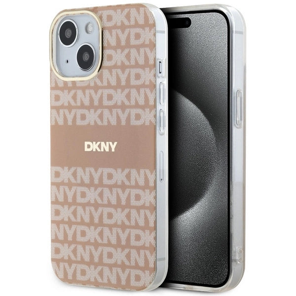 DKNY IML Mono & Stripe MagSafe fodtøj til iPhone 15 / 14 / 13 - pink