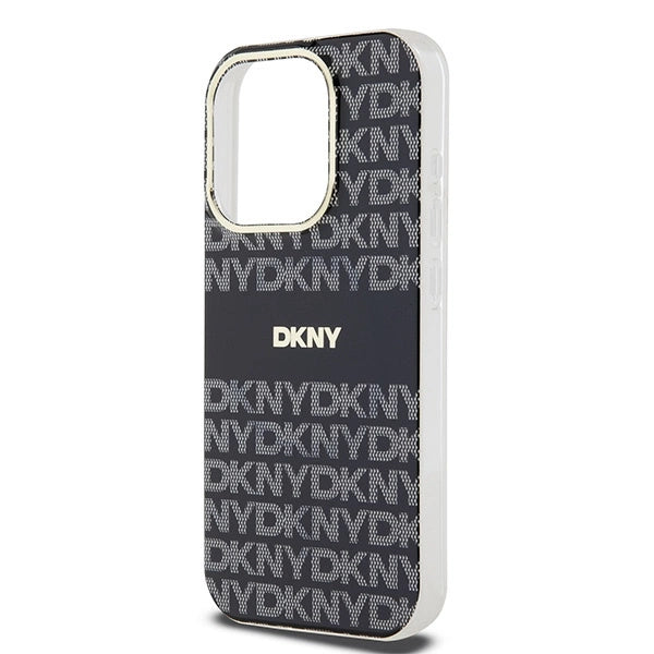 DKNY IML Mono & Stripe MagSafe case for iPhone 15 Pro Max - black