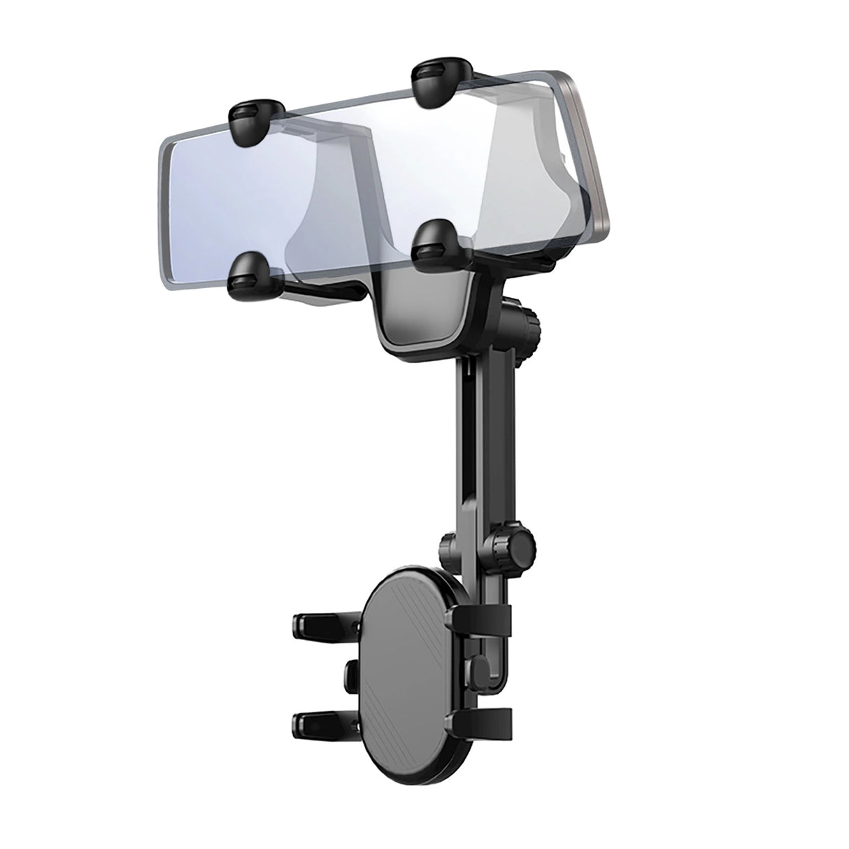 Telefonholder til bilens bagspejl - sort