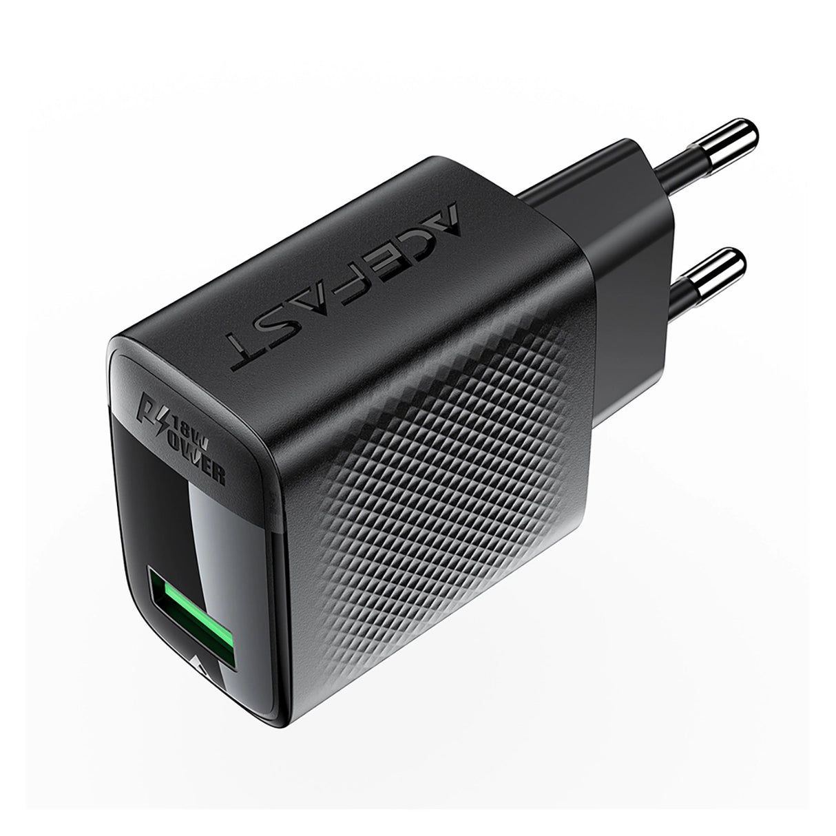 Acefast A90 Charger GaN USB-A QC 18W - sort