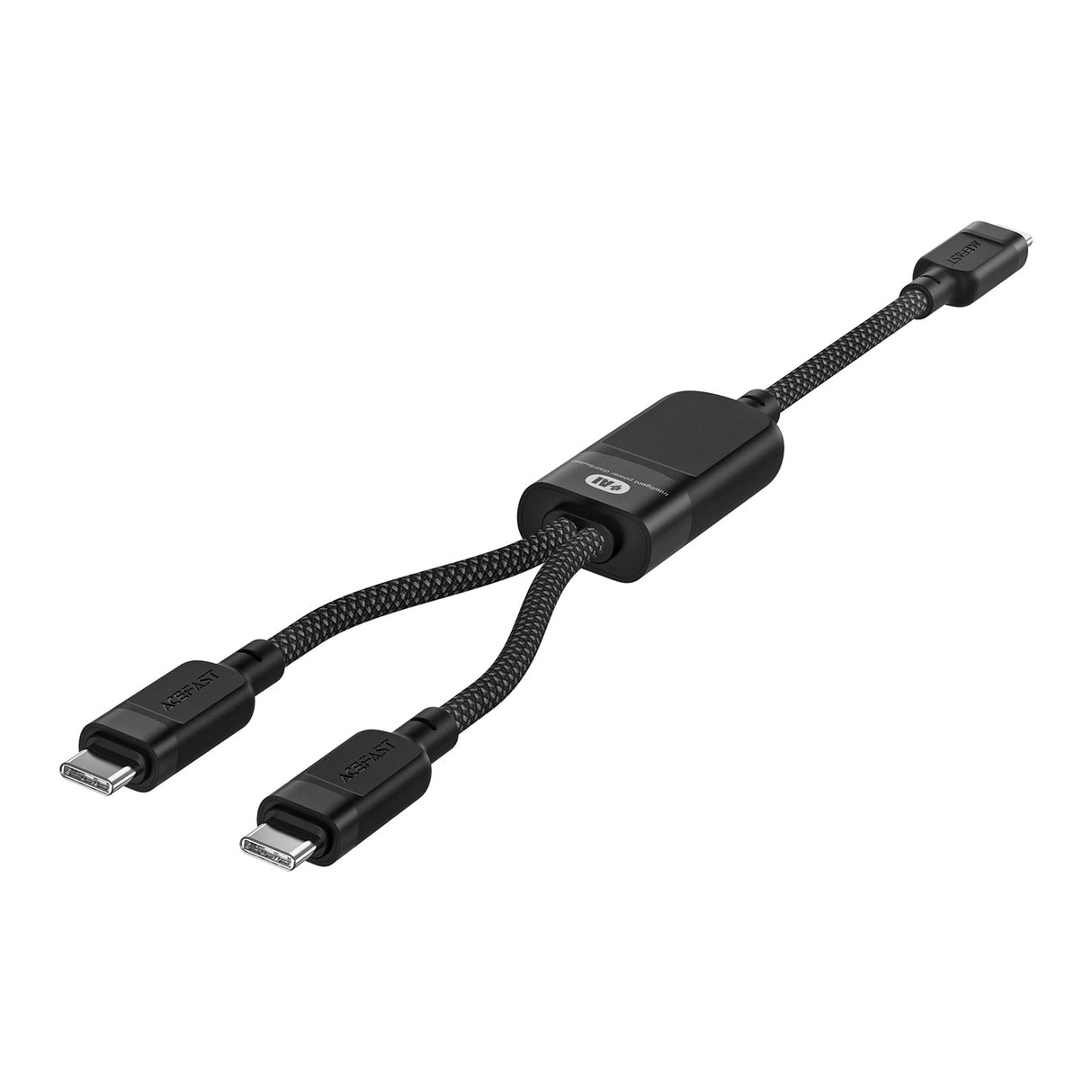Acefast C5 USB-C - USB-C / USB-C 2in1 100W 480Mb/s kabel - sort