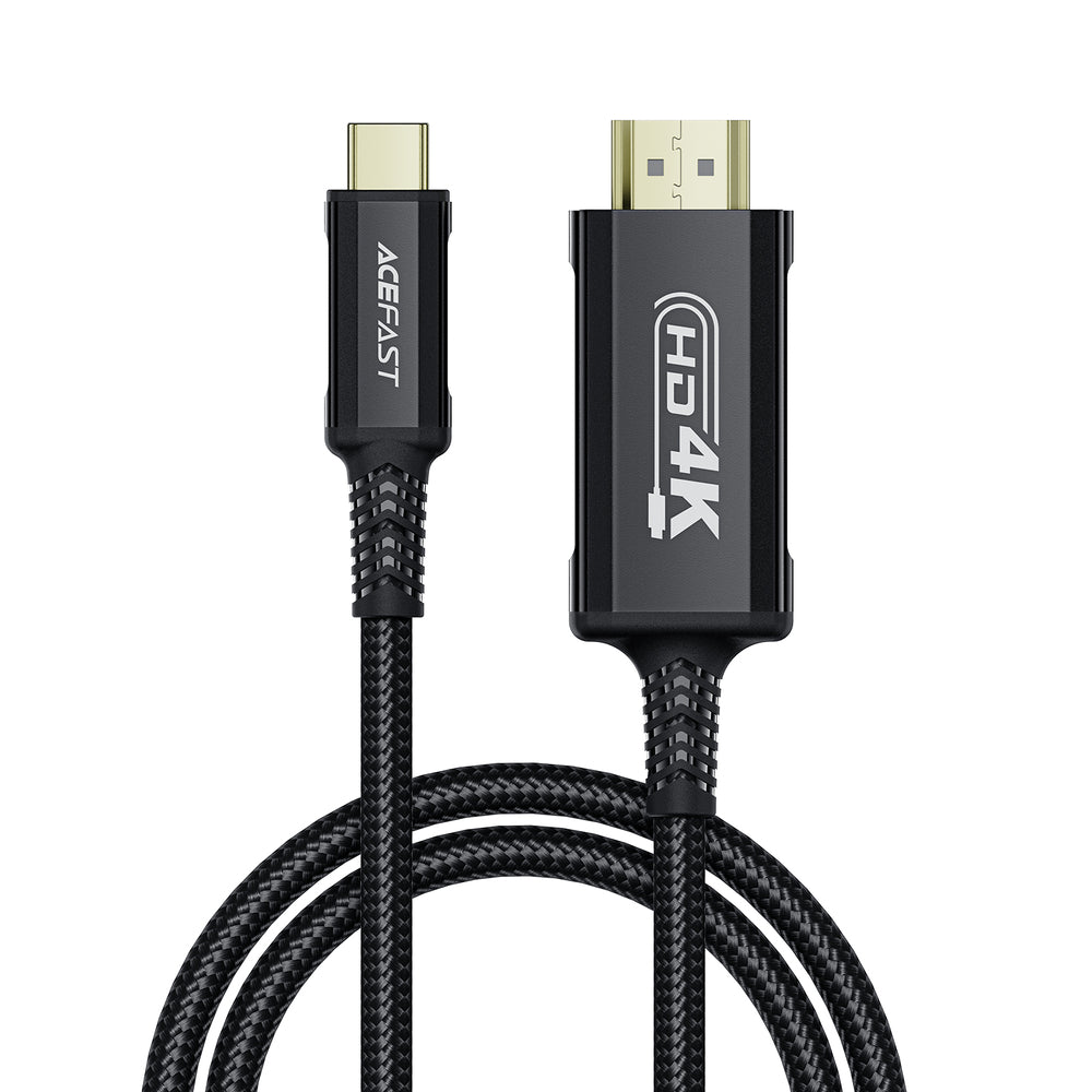 Acefast C1 USB-C/HDMI videokabel 4K 60Hz HDR 1,8m - Sort