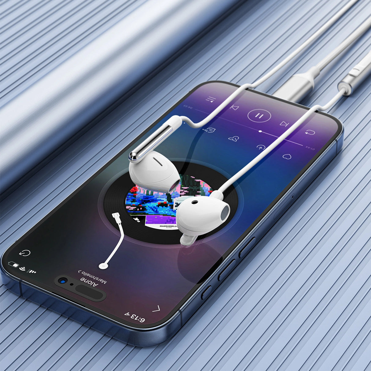 Acefast L3 Wired USB-C hovedtelefoner med mikrofon - hvid