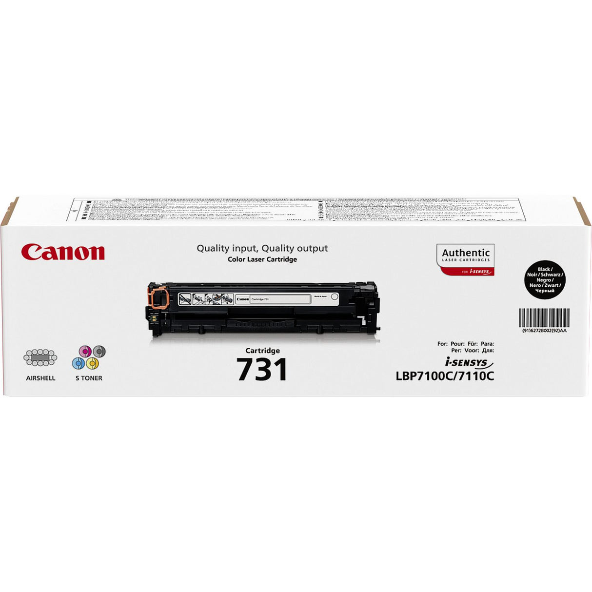 Canon 731 tonerpatron 1 stk Original Sort