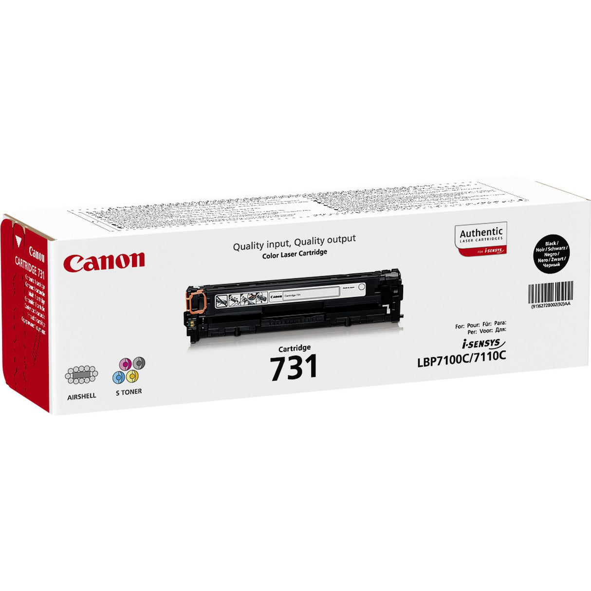 Canon 731 tonerpatron 1 stk Original Sort