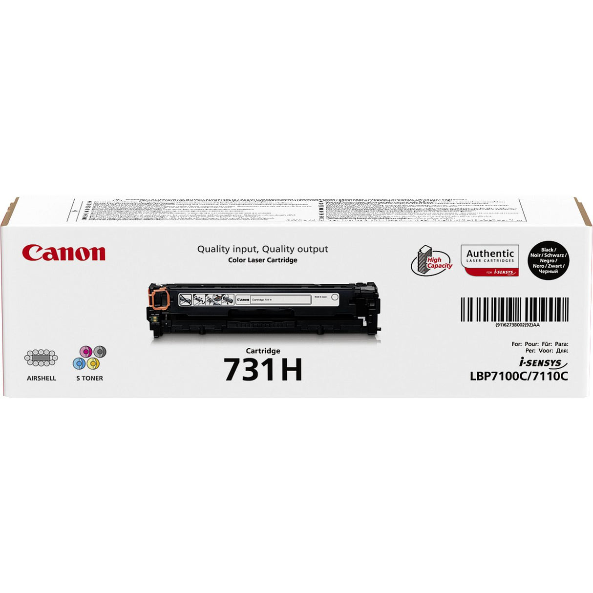 Canon 731H tonerpatron 1 stk Original Sort