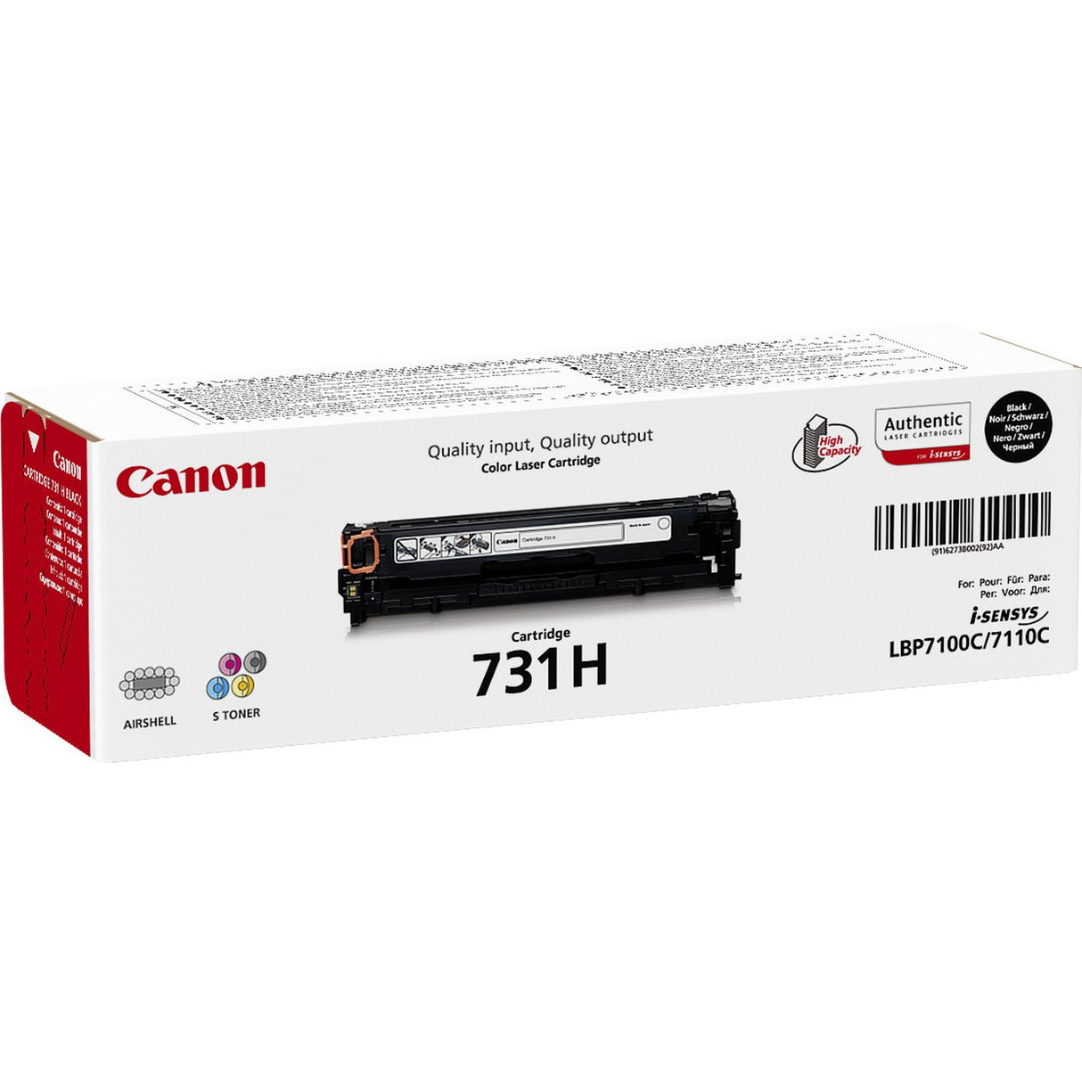 Canon 731H tonerpatron 1 stk Original Sort
