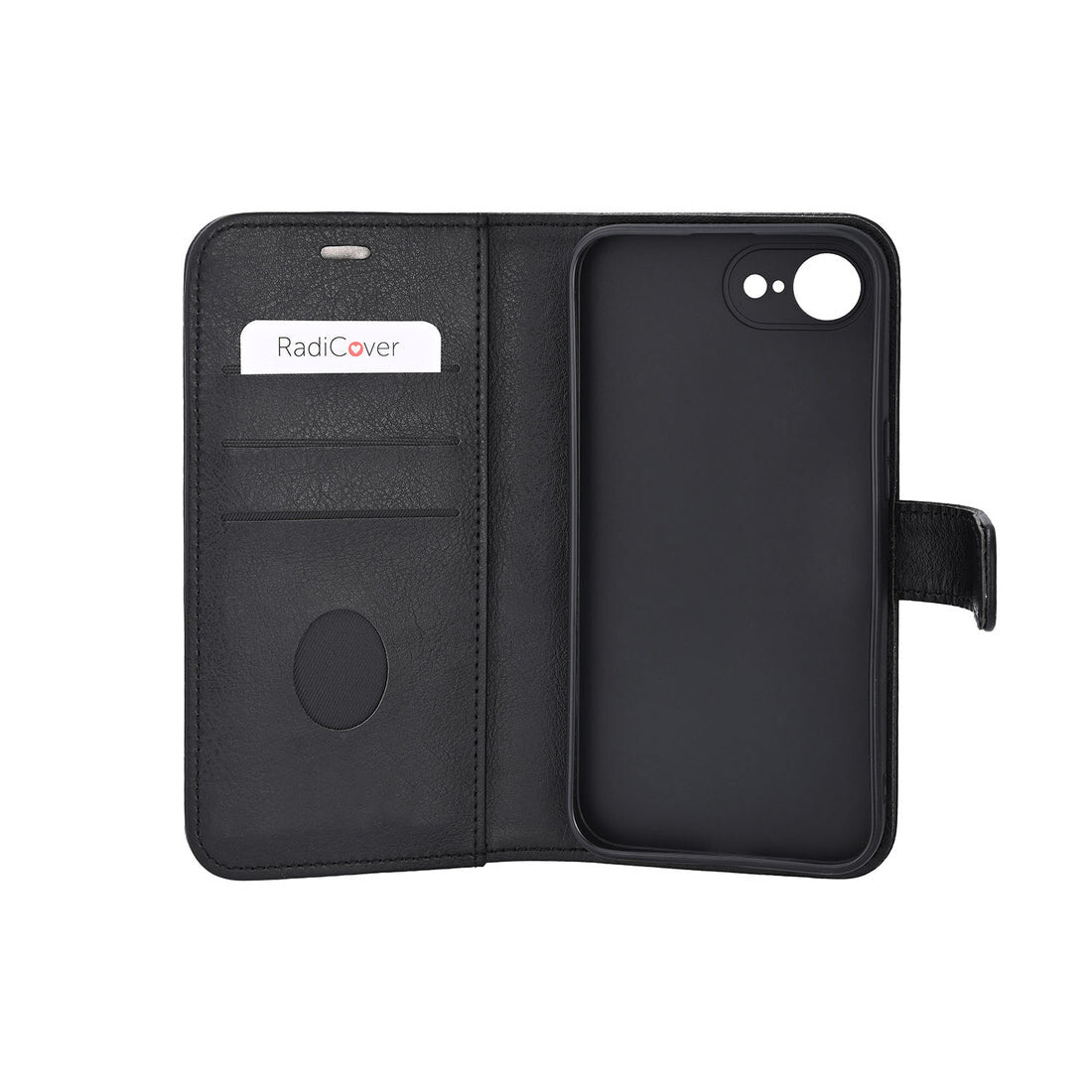Radicover RAD307 mobiltelefon etui 15,5 cm (6.1") Tegnebogsetui Sort