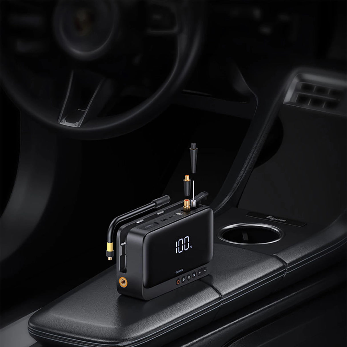 Jump starter Baseus Super Energy BS-CH013 4in1 600A med lommelygte / powerbank 6000mAh / kompressor - sort