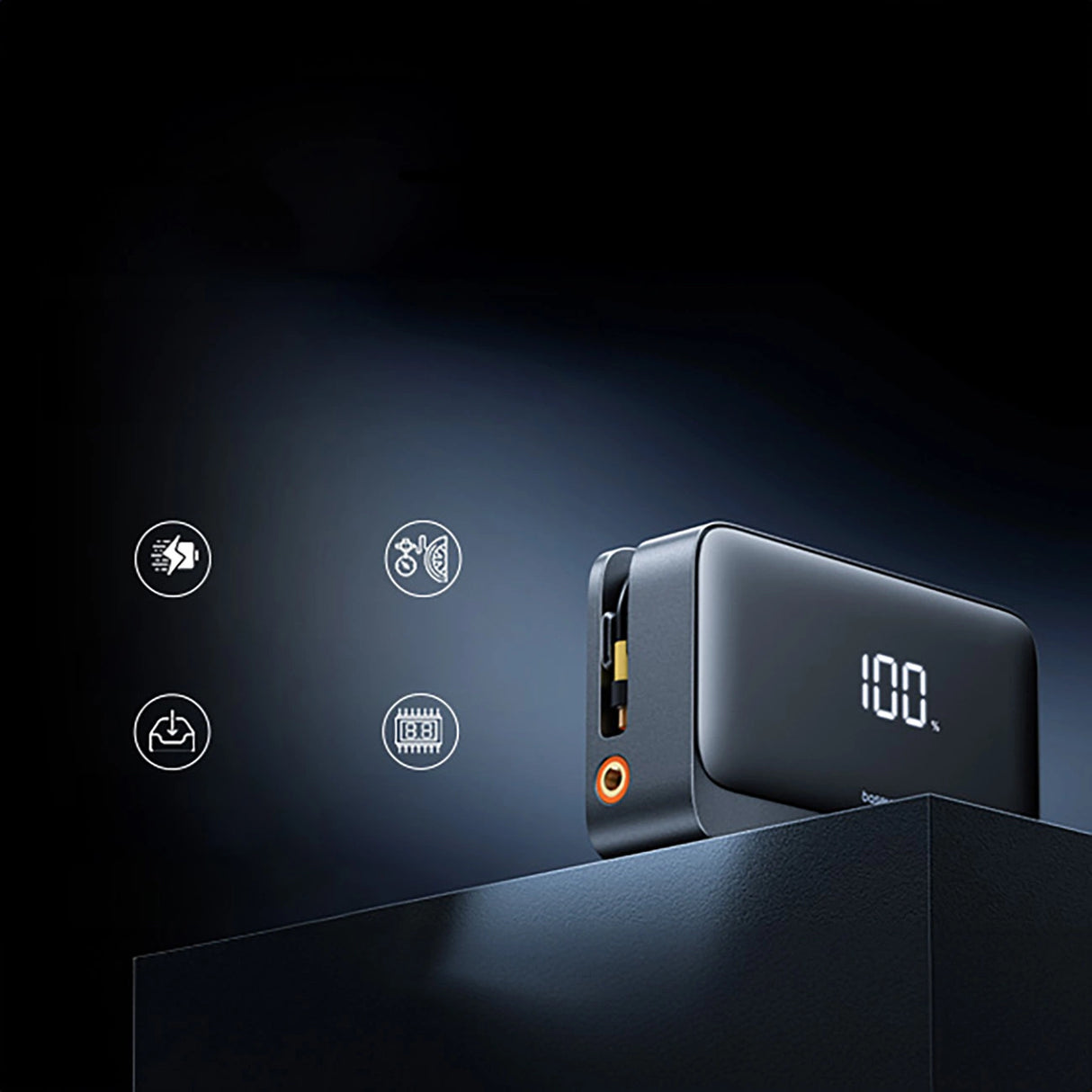 Jump starter Baseus Super Energy BS-CH013 4in1 600A med lommelygte / powerbank 6000mAh / kompressor - sort