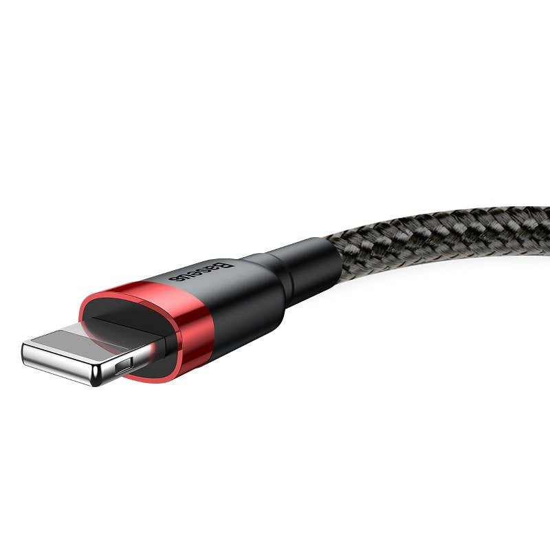 Baseus Cafule USB Lightning Cable 2,4A 1m (rød+sort)