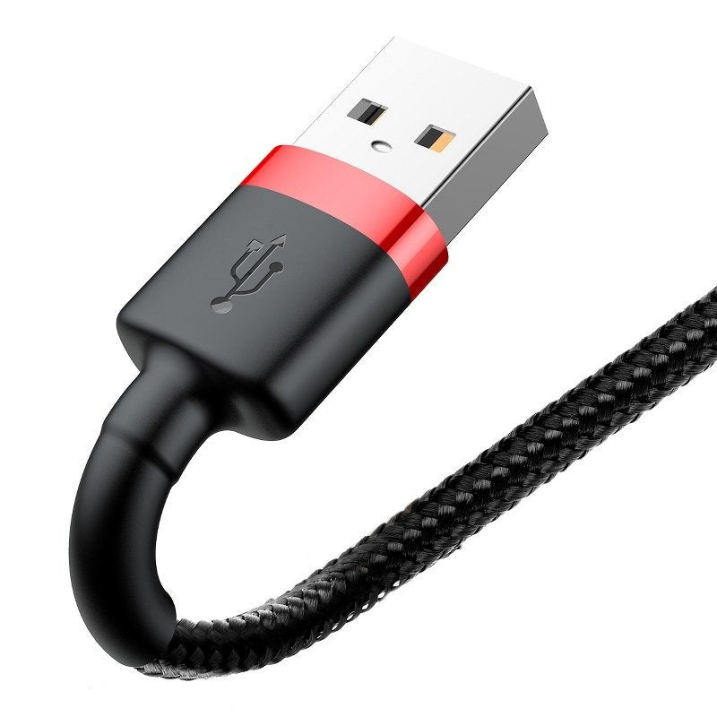 Baseus Cafule USB Lightning Cable 2,4A 1m (rød+sort)