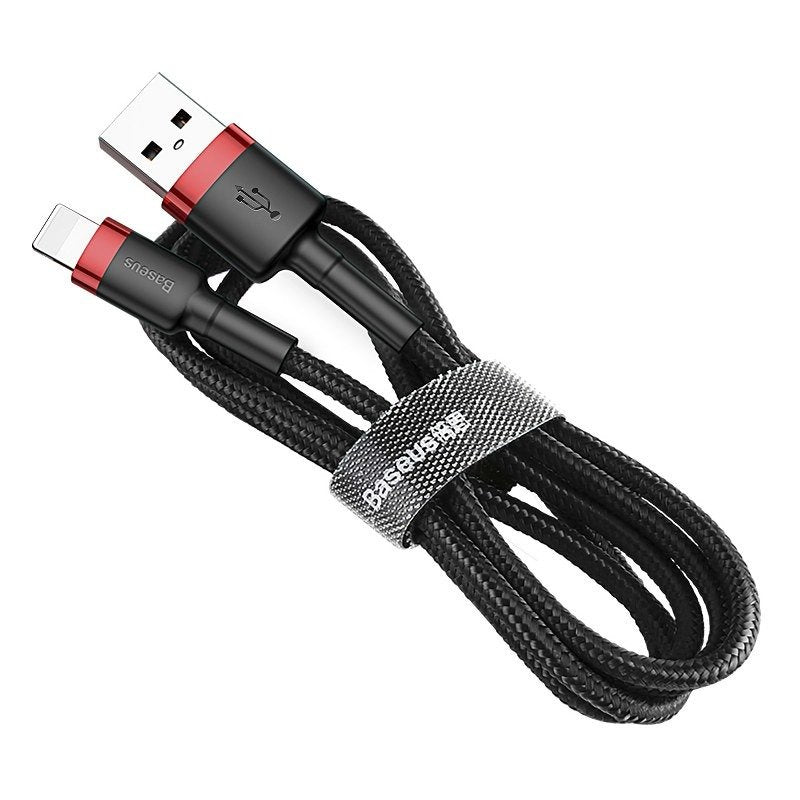 Baseus Cafule USB Lightning Cable 2,4A 1m (rød+sort)