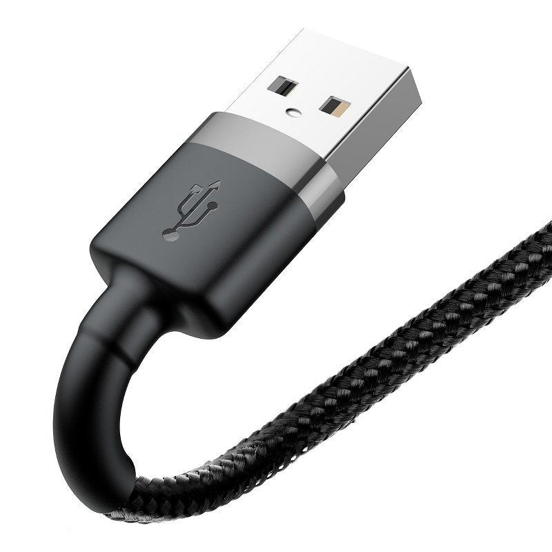 Baseus Cafule USB Lightning Cable 2,4A 1m (grå+sort)