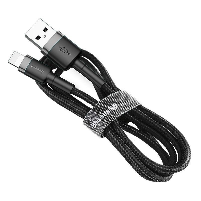Baseus Cafule USB Lightning Cable 2,4A 1m (grå+sort)
