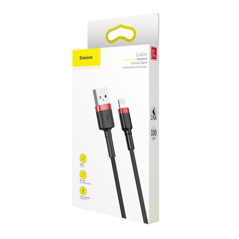 Baseus Cafule Kabel USB Lightning 2A 3m (Sort+rød)
