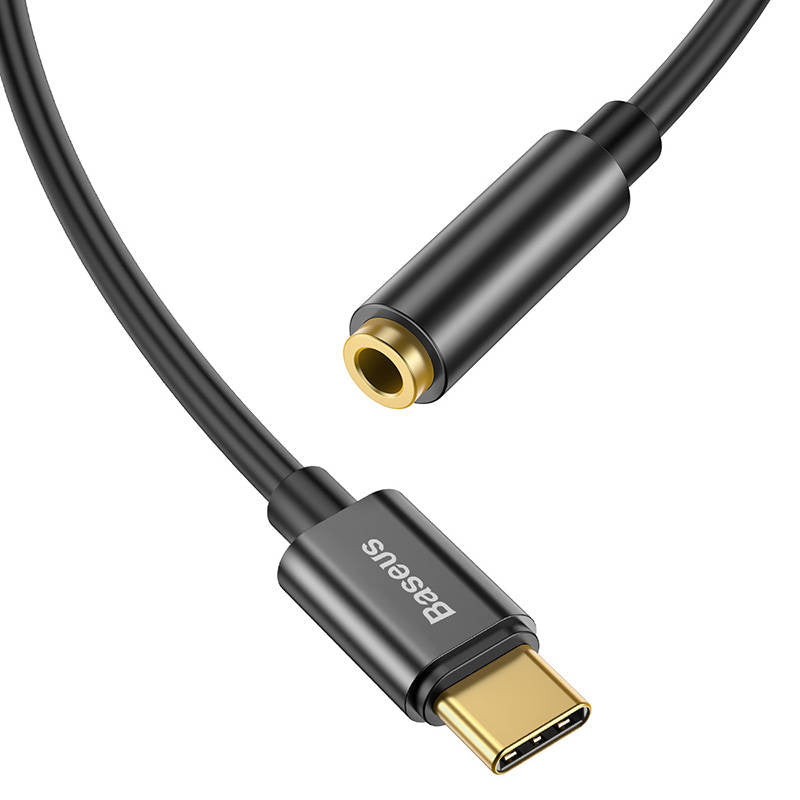 Baseus L54 Audio Adapter USB-C + mini jack 3,5 mm (sort)