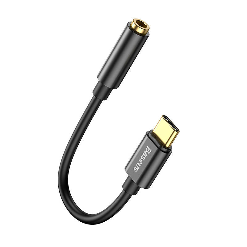 Baseus L54 Audio Adapter USB-C + mini jack 3,5 mm (sort)