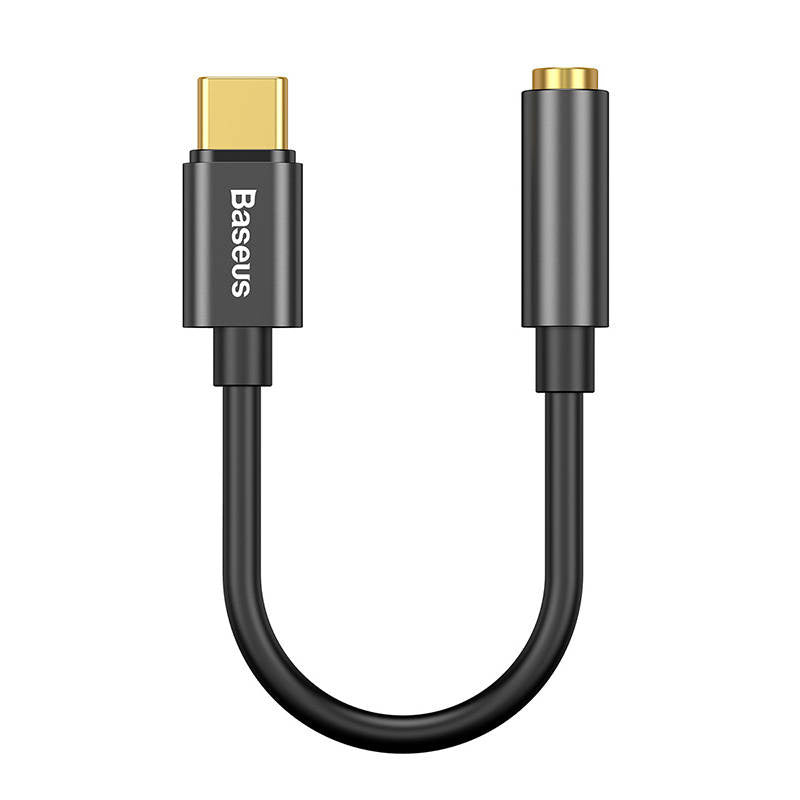 Baseus L54 Audio Adapter USB-C + mini jack 3,5 mm (sort)