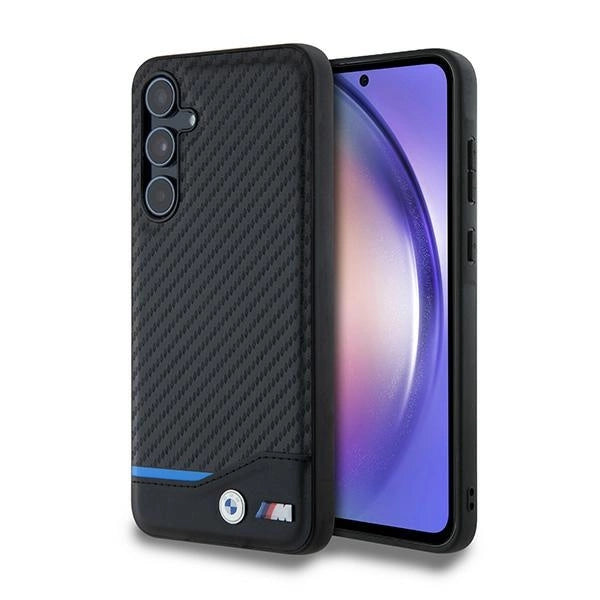 BMW Leather Carbon-hylster til Samsung Galaxy A55 - sort