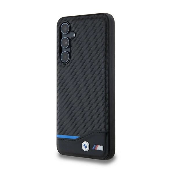 BMW Leather Carbon-hylster til Samsung Galaxy A55 - sort