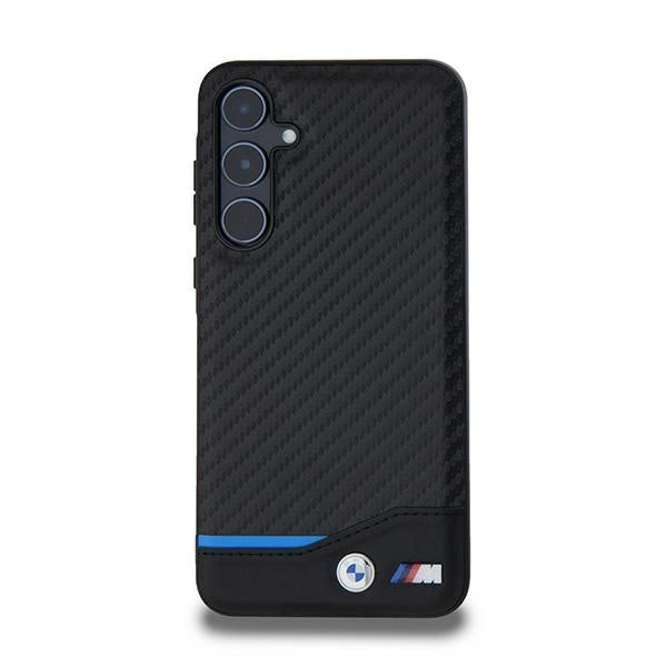 BMW Leather Carbon-hylster til Samsung Galaxy A55 - sort