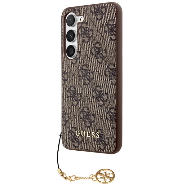 Guess 4G Charms Collection case til Samsung Galaxy A35 - brun