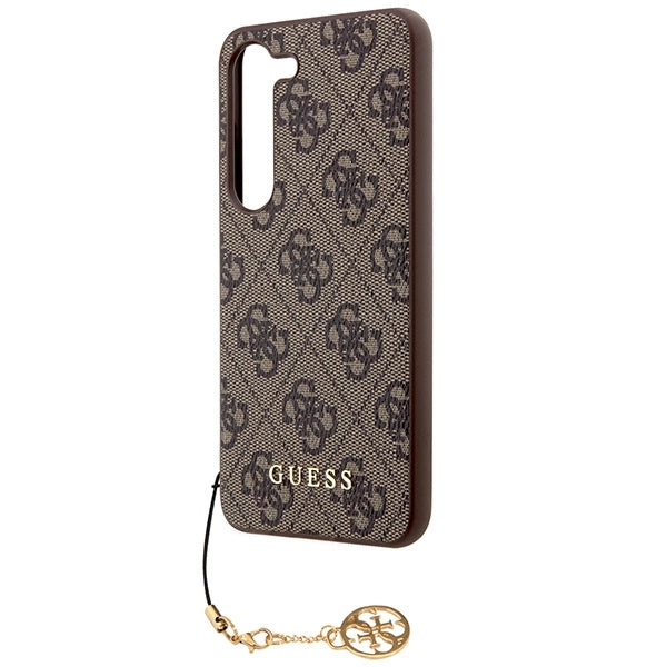 Guess 4G Charms Collection case til Samsung Galaxy A35 - brun