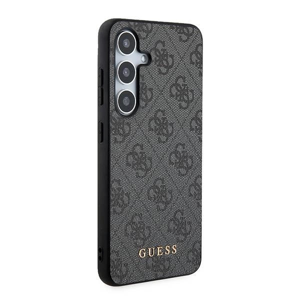 Guess 4G Metal Gold Logo-hylster til Samsung Galaxy A35 - sort