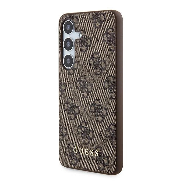 Guess 4G Metal Gold Logo-hylster til Samsung Galaxy A55 - brun