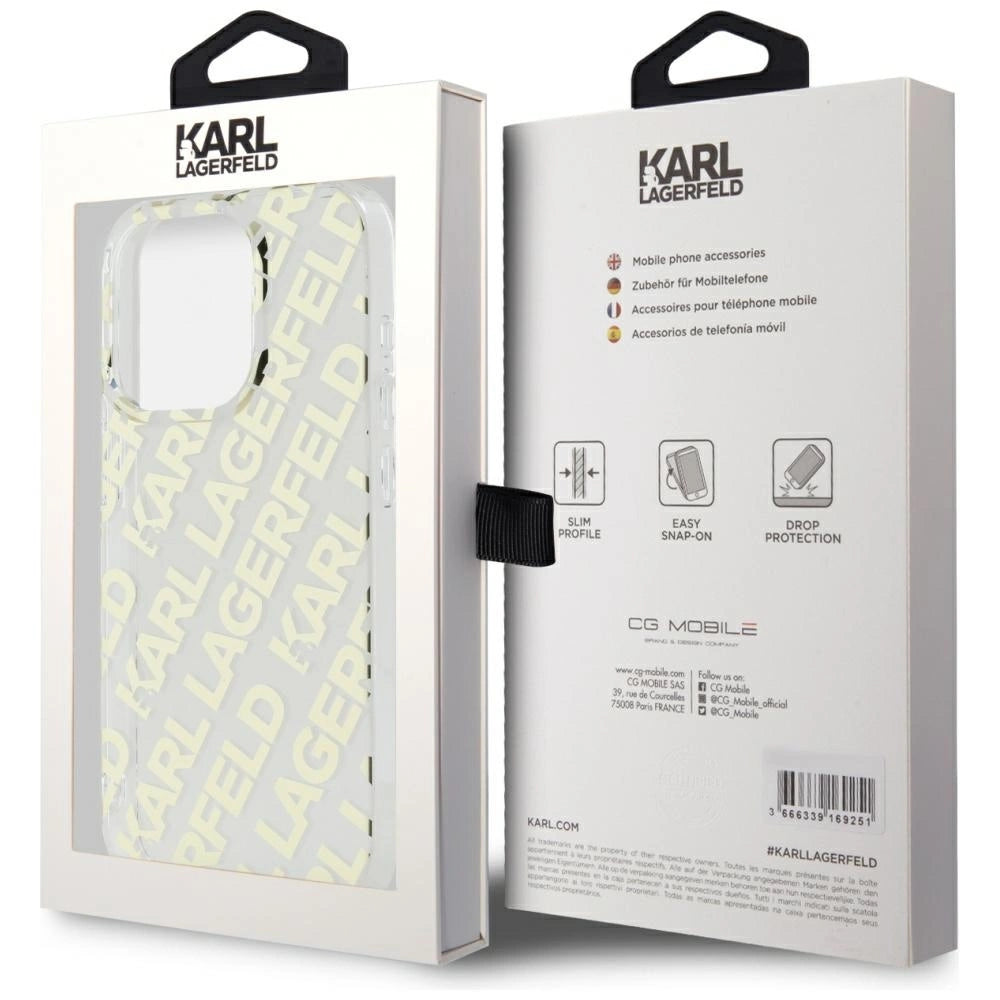Karl Lagerfeld IML Fullover Logo case for iPhone 15 Pro - gold