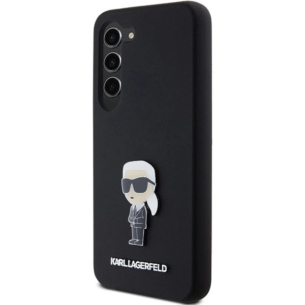 Karl Lagerfeld Silicone Ikonik Metal Pin case for Samsung Galaxy S24+ - black