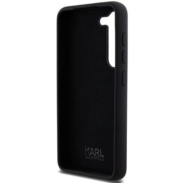 Karl Lagerfeld Silicone Ikonik Metal Pin case for Samsung Galaxy S24+ - black