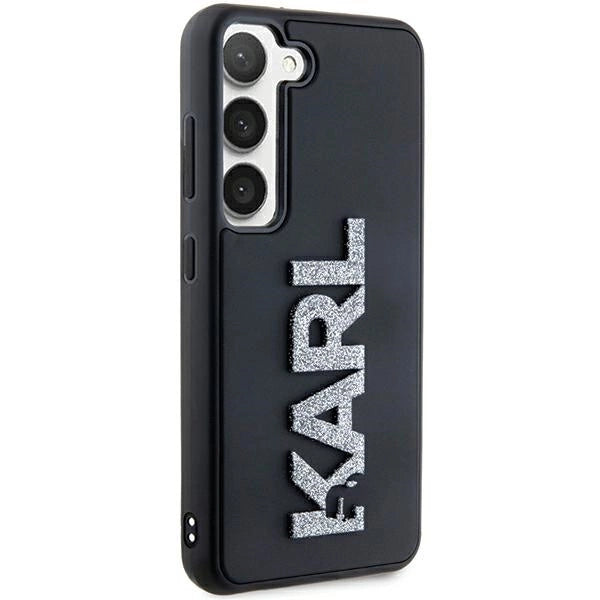 Karl Lagerfeld 3D Rubber Glitter Logo case for Samsung Galaxy S24 - black