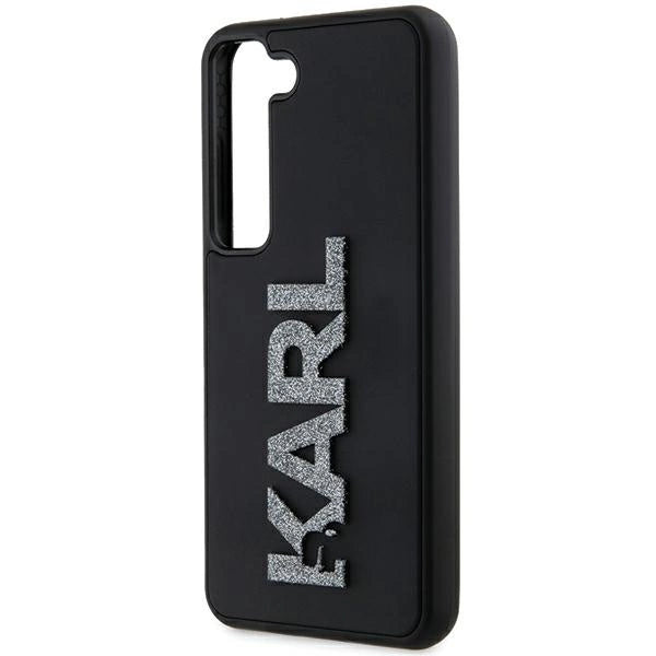 Karl Lagerfeld 3D Rubber Glitter Logo case for Samsung Galaxy S24 - black