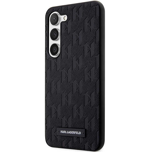 Karl Lagerfeld Saffiano Mono Metal Logo case for Samsung Galaxy S24 - black