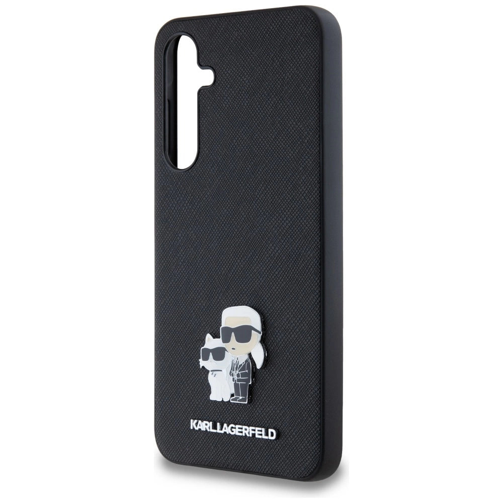 Karl Lagerfeld Saffiano Karl&Choupette Pin case for Samsung Galaxy A35 - black