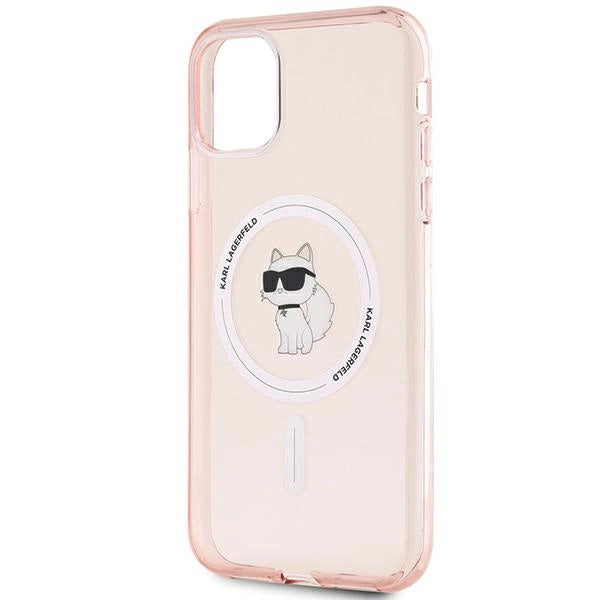 Karl Lagerfeld IML Choupette MagSafe case for iPhone 11 / Xr - pink