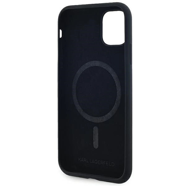 Karl Lagerfeld Silicone Karl&Choupette MagSafe case for iPhone 11 / Xr - black