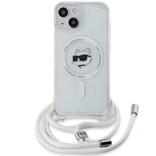 Karl Lagerfeld IML Choupette Head & Cord MagSafe case for iPhone 14 / 13 / 15 - transparent