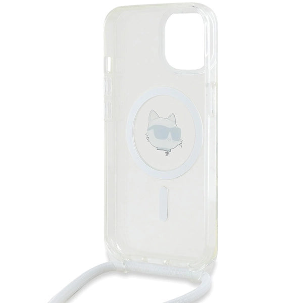 Karl Lagerfeld IML Choupette Head & Cord MagSafe case for iPhone 14 / 13 / 15 - transparent
