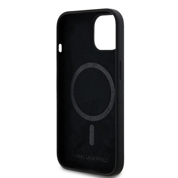 Karl Lagerfeld Silicone Karl&Choupette MagSafe case for iPhone 15 Plus / 14 Plus - black