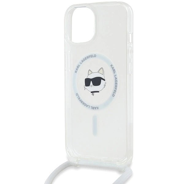 Karl Lagerfeld IML Choupette Head&Cord MagSafe case for iPhone 15 / 14 / 13 - transparent