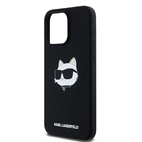 Karl Lagerfeld Silicone Choupette Head MagSafe case for iPhone 15 Pro Max - black