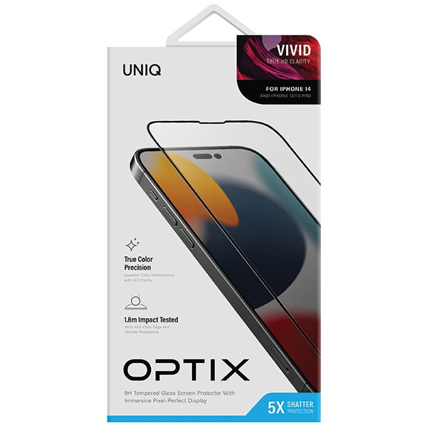 Uniq Optix Vivid glas til iPhone 14 / 13 / 13 Pro med applikator